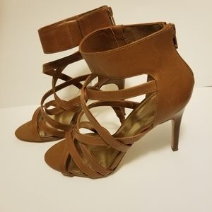 INC Ruthie Brown Strappy Stiletto Sandals SZ 9